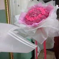 دسته گل روبانی