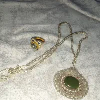 گردن بند وانگشتر نقره