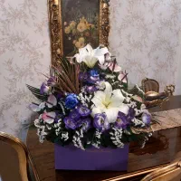 سبد گل برگ تازه
