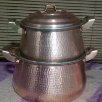 دوتا دیگ مسی وپارچودوعددلیوان زیاداستفاده نشدن
