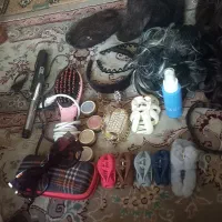 کلیپس مو باموی مصنوعی وحلقه روسری وسایه چشم