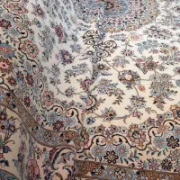 جفت۶متری نائین زمینه کرم گل ابریشم نو