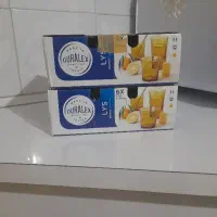 نیم لیوان بلور عسلی فرانسه مارک دورالکس