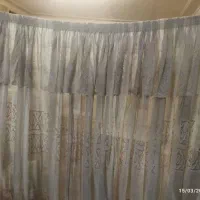 ۲۵ متر پرده  و 9متر پرده تور شیشه هردو باهم