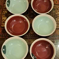 ۶عدد کاسه رنگی چینی مرغوب