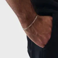دستبند نقره مردانه مدل فیگارو