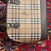 کیف طرح بربری-کرم و قهوه ای-فوری فروشی