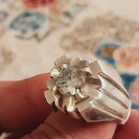 انگشتر موزانایت زیبا و خوش تراش رکاب شخصی ساز