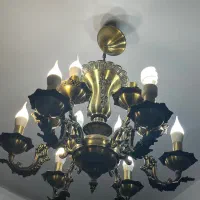 لوستر ۱۲شاخه برنج نو