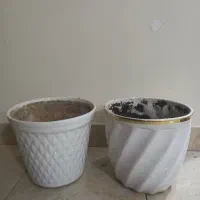 دوعدد گلدان سرامیکی بزرگ سالم وشیک