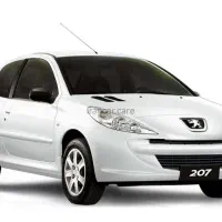 پژو۲۰۷تیوفایوموتورتقویت شده رنگ سفیدکدکلاس ۶۰۴۰۹،ا