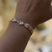 دستبند میوکی با پلاک طلا عمده و تک