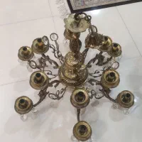 دو عدد لوستر برنزی ۱۲ شعله تمیز