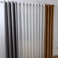 پرده پانچی آماده دوخته شده مخمل، حریر قیمت ارزانی