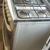 گاز 5شعله فردار صفحه استیل در حد نو