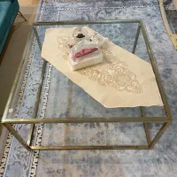 کنسول و جلو مبلی استیل طلایی