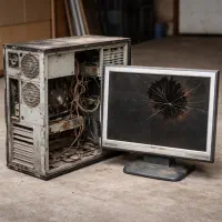 خریدار کیس و مانیتور خراب