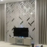 پرده حریر با دوخت مینیمال