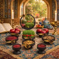 هفت سین فلزی رنگ ثابت عمده و تک