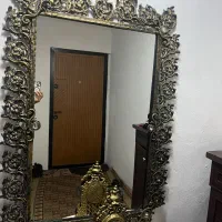 آینه کنسول و ساعت برنز