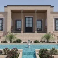 ویلایی ۴۳۰ متری/تریبلکس/مهدیه/طراح مهندس قهوه ای