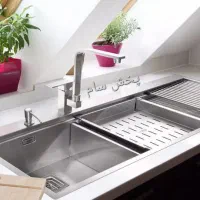 سینک 74عمیق90 دست‌ساز 104هود آلتون گاز استیل البرز