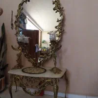 آینه شمعدان برنجی با پایه بسیار شیک