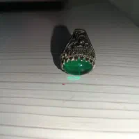 انگشتر سبز یمن ۱۲ گرم نقره