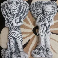 مجسمه و جا گلدانی زیبای پیرمرد و پیرزن