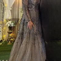لباس مجلسی اماراتی سنگ دوزی