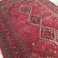 فرش ماشینی قرمز ۱جفت ۶ متری
