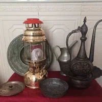 آفتابه لگن مسی قلم چراغ زنبوری پارچ مسی کاسه مسی