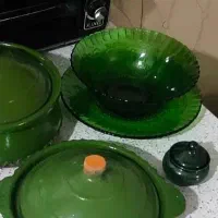 میوه خوری شیشه ای دوتیکه