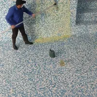 شستشوی استخر با اسید و جت واش ،محوطه ایرانت نما