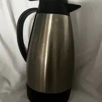 فلاکس چای استیل داخل شیشه یک لیتری در حد نو