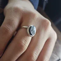 انگشتر نگین مشکی طبیعی
