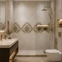 کاشی و سرامیک حمام وسرویس خورده کاری ساختمان