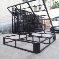 کفی تخت فلزی جکدار دور کلاف یاتاش با نردبانی ارزان