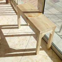دو عدد میز و سه عدد نیمکت چوبی نو