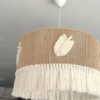 لوستر مکرومه بافی سه عدد یه رنگ ست