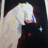 نقاشی رو مقوا بز