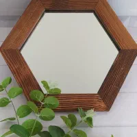 آینه چوبی مینیمال