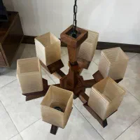 لوستر چوبی ۶ شاخه