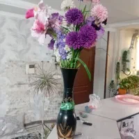 نه شاخه گل شیشتاش خارجی باگلدان