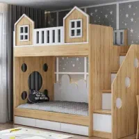 تخت دوطبقه نوجوان طرح کلبه