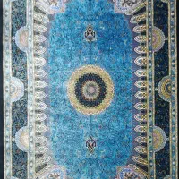فرش تمام ابریشم گلریز قم
