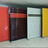 درب برقی کرکره شیشه سکوریت لمینت کرتن وال اسپایدر