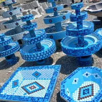 نیمکت  سیمانی حوض  ابنما