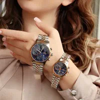 ساعت های شیک کادویی ست فلزی زنانه مردانه