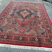 یک جفت فرش ۹متر اصل نخ مرینوس خابدار و ضخیم